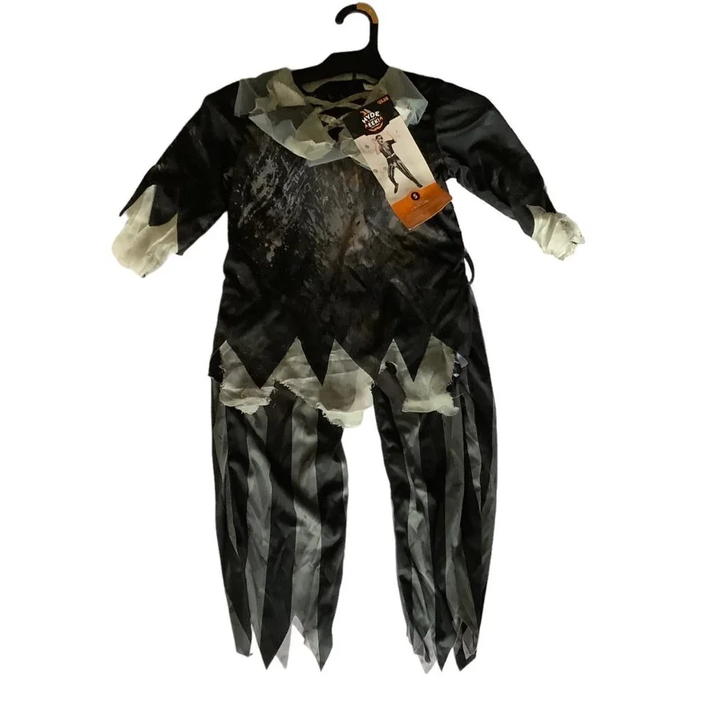Hyde and Eek! Pirate‎ Costume Child Small 4T 6T Gray Black Halloween Caribbean